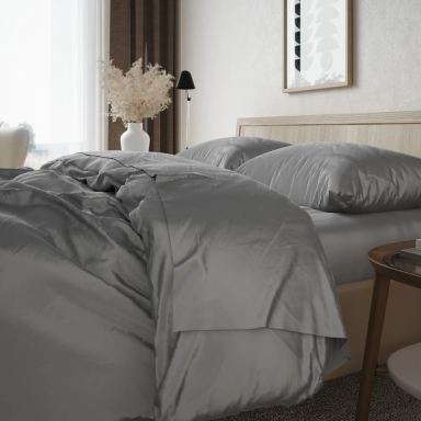 Bambusa gultas veļas komplekts DARK GREY 200x220 cm Bambusa gultas veļas komplekts DARK GREY 200x220 cm