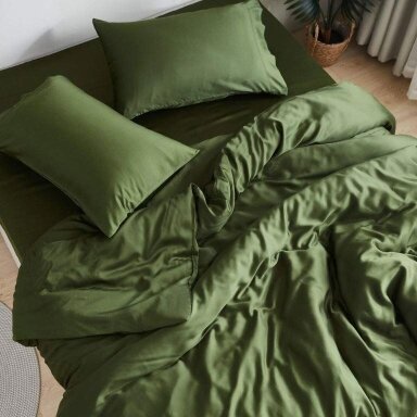 Bambusa gultas veļas komplekts DARK OLIVE, 140x200 cm Bambusa gultas veļas komplekts DARK OLIVE, 140x200 cm
