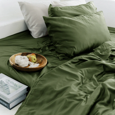Bambusa gultas veļas komplekts DARK OLIVE, 140x200 cm Bambusa gultas veļas komplekts DARK OLIVE, 140x200 cm