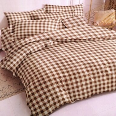 Deluxe kokvilnas gultas veļas komplekts RĪTA ŠOKOLĀDE, 3 daļu, 200x220 cm Deluxe kokvilnas gultas veļas komplekts RĪTA ŠOKOLĀDE, 3 daļu, 200x220 cm