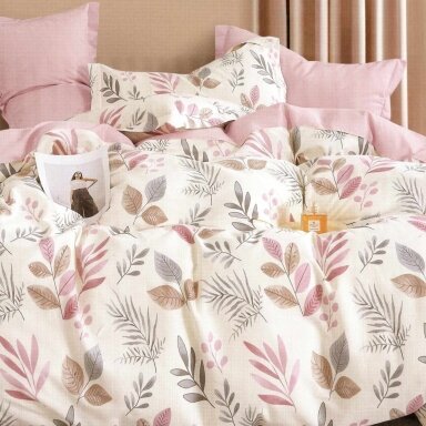 Deluxe kokvilnas gultas veļas komplekts ROZĀ ATBALSS, 4 daļu, 200x220 cm Deluxe kokvilnas gultas veļas komplekts ROZĀ ATBALSS, 4 daļu, 200x220 cm