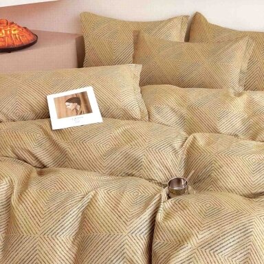 Deluxe kokvilnas gultas veļas komplekts SMILŠAINAIS KRANTS, 4 daļu, 200x220 cm Deluxe kokvilnas gultas veļas komplekts SMILŠAINAIS KRANTS, 4 daļu, 200x220 cm