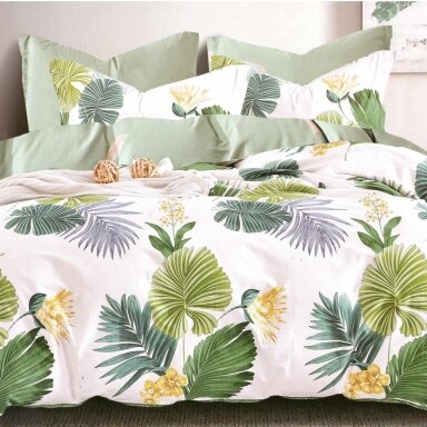 Deluxe kokvilnas gultas veļas komplekts ZAĻĀ IZPRIECA, 4 daļu, 200x220 cm Deluxe kokvilnas gultas veļas komplekts ZAĻĀ IZPRIECA, 4 daļu, 200x220 cm