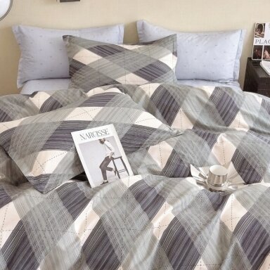 Deluxe kokvilnas gultas veļas komplekts ZILĀ DZĪVE, 3 daļu, 200x220 cm Deluxe kokvilnas gultas veļas komplekts ZILĀ DZĪVE, 3 daļu, 200x220 cm