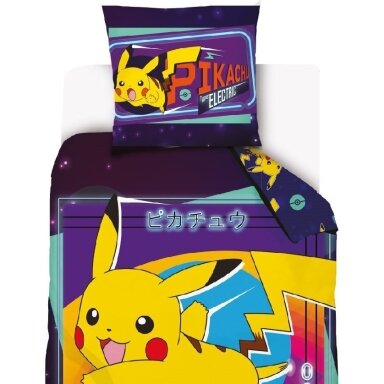 Divpusējs gultas veļas komplekts POKEMON, 140x200 cm