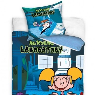 Divpusējs gultas veļas komplekts DEXTERS LABORATORY, 140x200 cm Divpusējs gultas veļas komplekts DEXTERS LABORATORY, 140x200 cm
