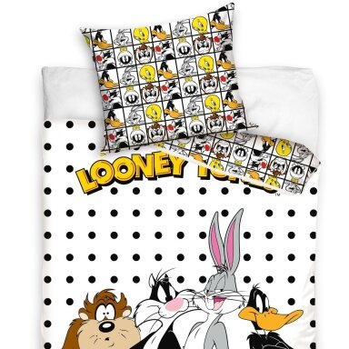 Divpusējs gultas veļas komplekts LOONEY TUNES, 140x200 cm Divpusējs gultas veļas komplekts LOONEY TUNES, 140x200 cm