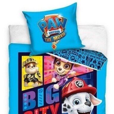Divpusējs gultas veļas komplekts PAW PATROL. BIG CITY BIGGER ADVENTURE, 140x200 cm Divpusējs gultas veļas komplekts PAW PATROL. BIG CITY BIGGER ADVENTURE, 140x200 cm
