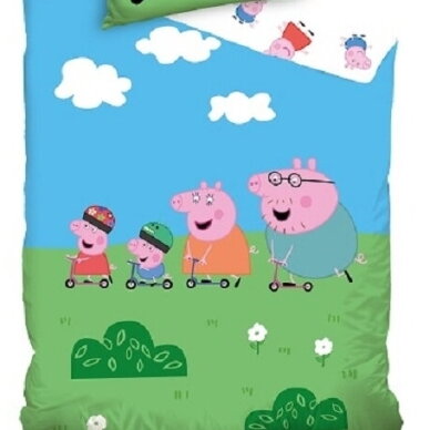 Gultas veļas komplekts PEPA PIG FAMILY, 140x200 cm