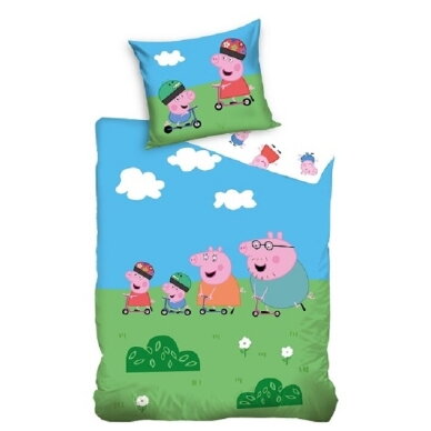 Gultas veļas komplekts PEPA PIG FAMILY, 140x200 cm Gultas veļas komplekts PEPA PIG FAMILY, 140x200 cm