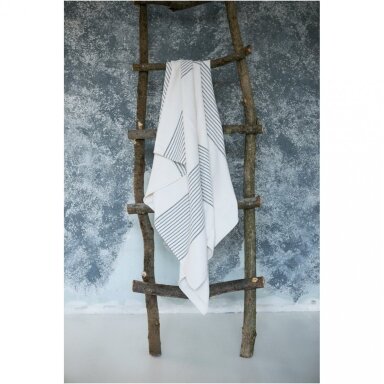 Viegls daļēji linu dvielis (white), 100x215 cm