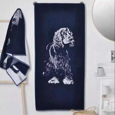 Kokvilnas dvielis ANGĻU KOKERSPANIELS, 67x150 cm