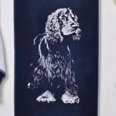 Kokvilnas dvielis ANGĻU KOKERSPANIELS, 67x150 cm