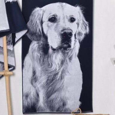 Kokvilnas dvielis ZELTA RETRĪVERS, 67x150 cm