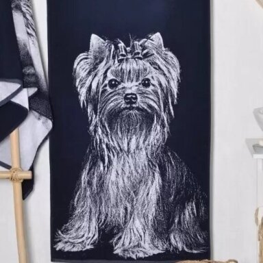 Kokvilnas dvielis JORKŠĪRAS TERJERS, 67x150 cm