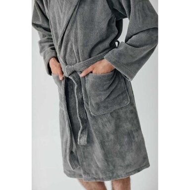 Mīksts halāts TEDDY GREY CHARCOAL