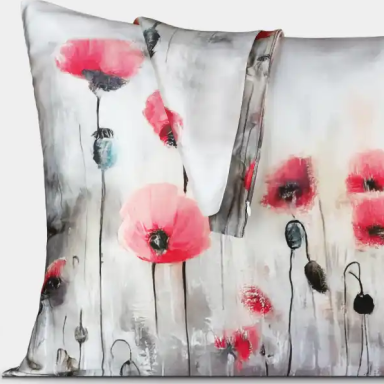 Mulberry zīda spilvendrāna POPPY MORNING, 19 mommju (M/M)