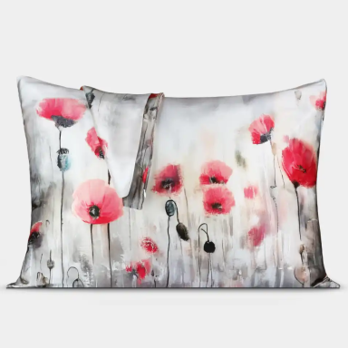 Mulberry zīda spilvendrāna POPPY MORNING, 19 mommju (M/M)