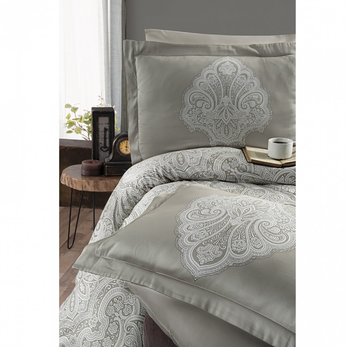 Gultas veļas komplekts MILENA BEIGE, 6 daļu, 200x220 cm 1 Gultas veļas komplekts MILENA BEIGE, 6 daļu, 200x220 cm 1