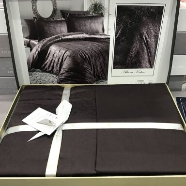 Gultas veļas komplekts ATHENA BROWN, 6 daļu, 200x220 cm