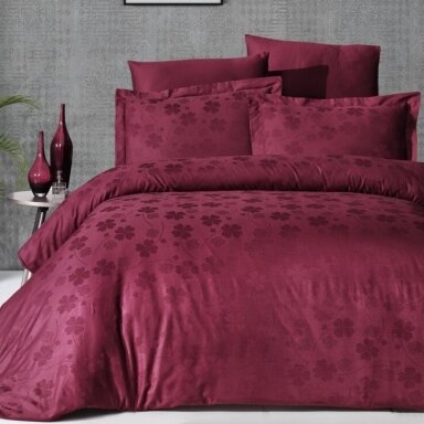 Gultas veļas komplekts CLOVER DARK RED, 6 daļu, 200x220 cm
