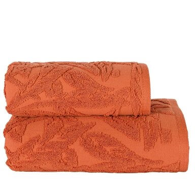 PREMIUM kokvilnas dvielis LIVIA ORANGE GINGER, 500 g/m²