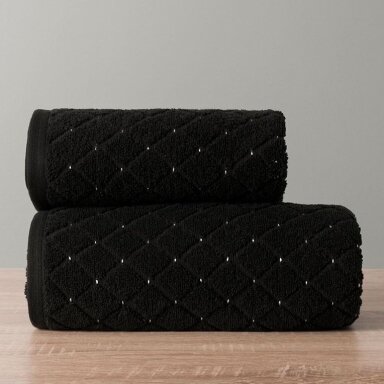 PREMIUM kokvilnas dvielis OLIVER (melns)