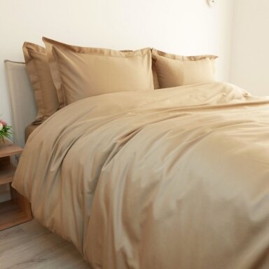 PREMIUM satīna gultas veļas komplekts NUDE BROWN ROYAL PREMIUM satīna gultas veļas komplekts NUDE BROWN ROYAL