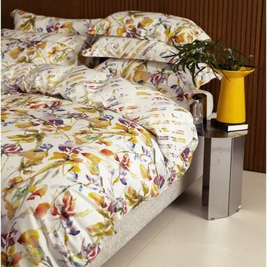 PREMIUM satīna gultas veļas komplekts RAINBOW WHITE & DIAGONAL WHITE