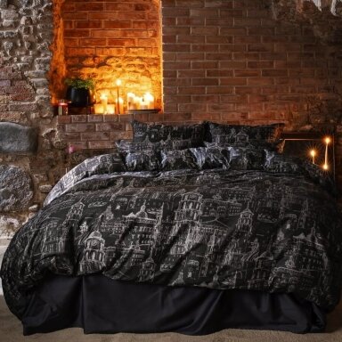 PREMIUM satīna gultas veļas komplekts ROYAL VILNIUS ANTHRACITE