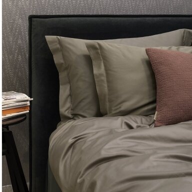 PREMIUM satīna gultas veļas komplekts GREY CLIFF