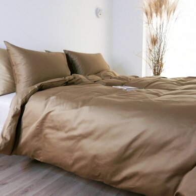 PREMIUM satīna gultas veļas komplekts NUDE BROWN PREMIUM satīna gultas veļas komplekts NUDE BROWN