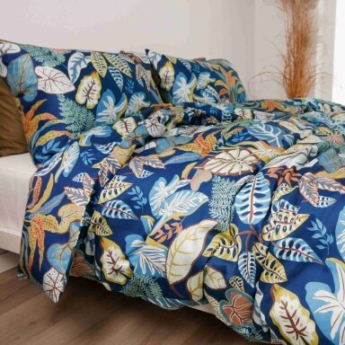 Satīna gultas veļas komplekts DŽUNGĻU DEJA, 3 daļu, 200x220 cm Satīna gultas veļas komplekts DŽUNGĻU DEJA, 3 daļu, 200x220 cm