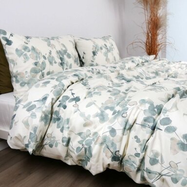 Satīna gultas veļas komplekts ZAĻI ZILAIS EUKALIPTS, 3 daļu, 200x220 cm Satīna gultas veļas komplekts ZAĻI ZILAIS EUKALIPTS, 3 daļu, 200x220 cm