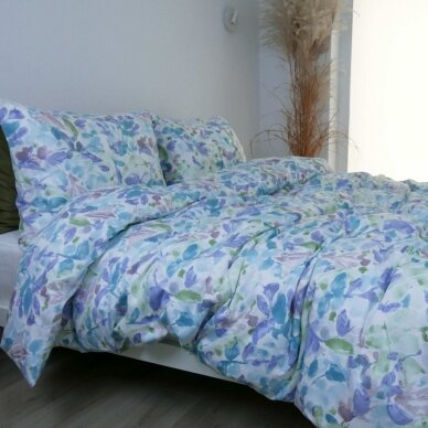 Satīna gultas veļas komplekts VERON BLUE, 3 daļu 200x220 cm