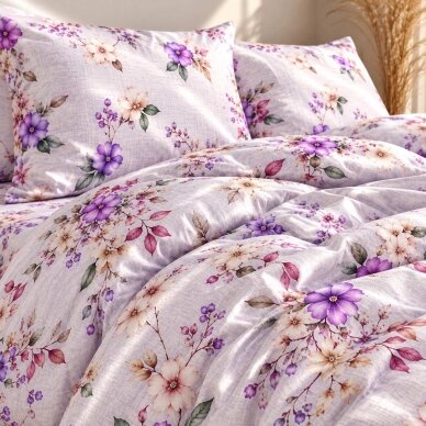 Satīna gultas veļas komplekts VIOLETAIS SAPNIS 2