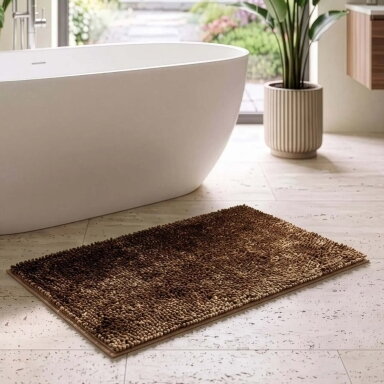 Vannas istabas paklājiņš ar garu plūksnojumu SHAGGY BEIGE, 75x150 cm