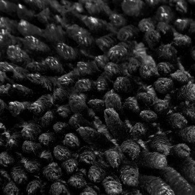 Vannas istabas paklājiņš ar garu plūksnojumu SHAGGY BLACK, 60x90 cm 1